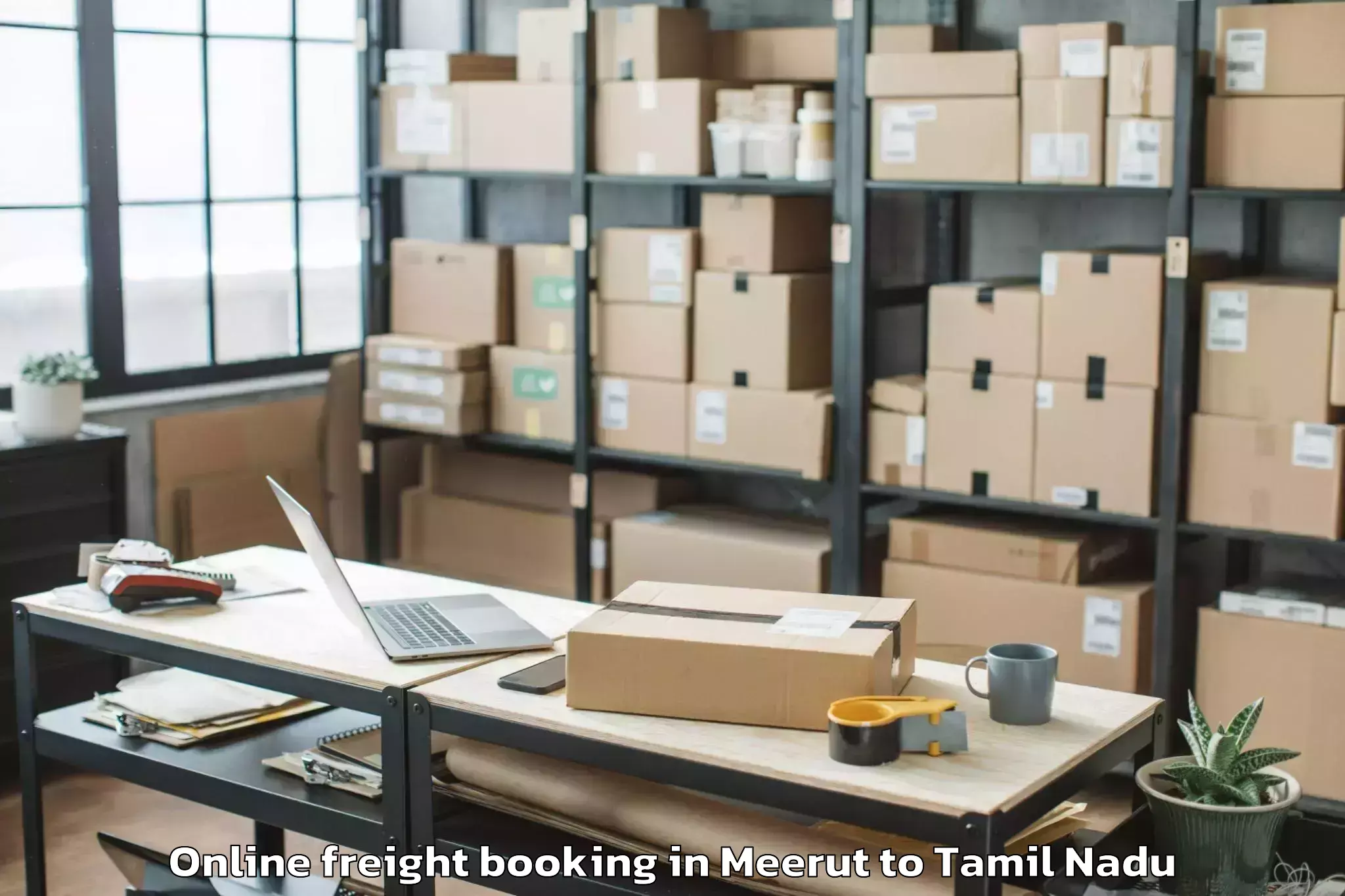 Hassle-Free Meerut to Azhagappapuram Online Freight Booking